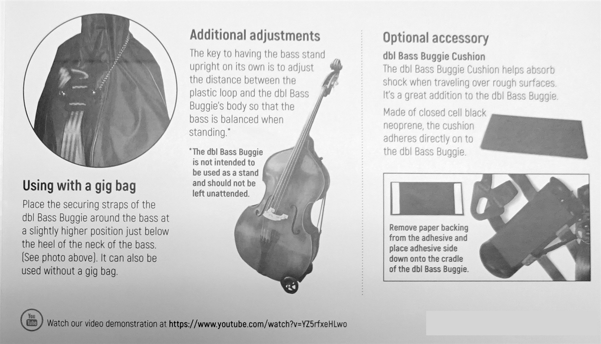 Bass Buggy / Double Bass 2 Wheel Carrier