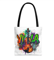 Viola Graffiti Bag - Colorful Viola Tote Bag - Musical Gift for Musicians, Art Lovers, Eco-Friendly Shopping Bag, Festival Accessory, Unique Musician Gift